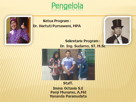 Pengelola Program Doktor Ilmu Lingkungan Pascasarjana Universitas Diponegoro